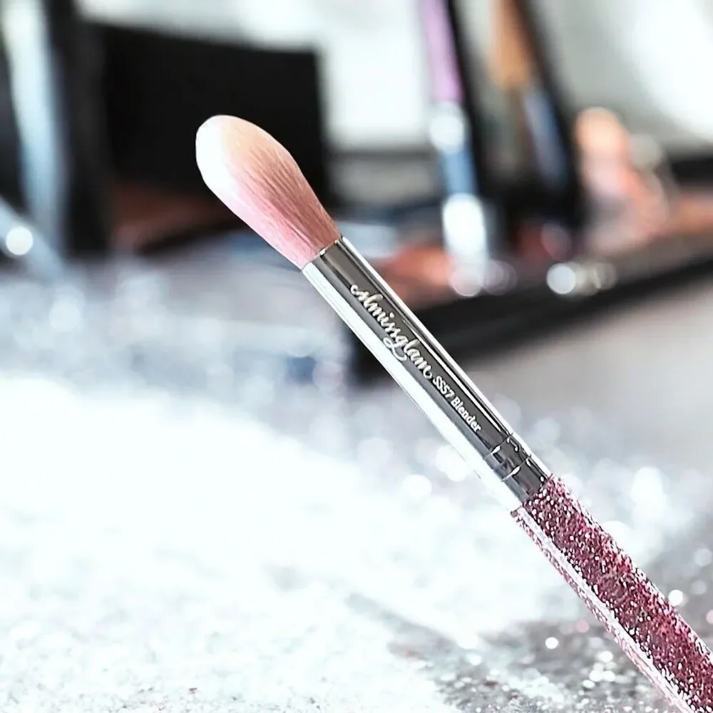 SLMissGlam SS57 Blender Blending Pink Glitter Eyeshadow Makeup Brush New No Box
